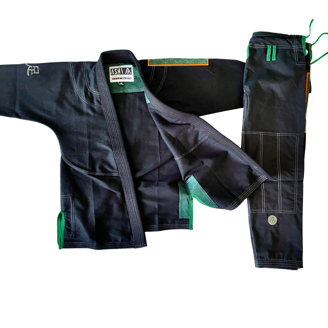 Ashi Team Gi- Black/Green